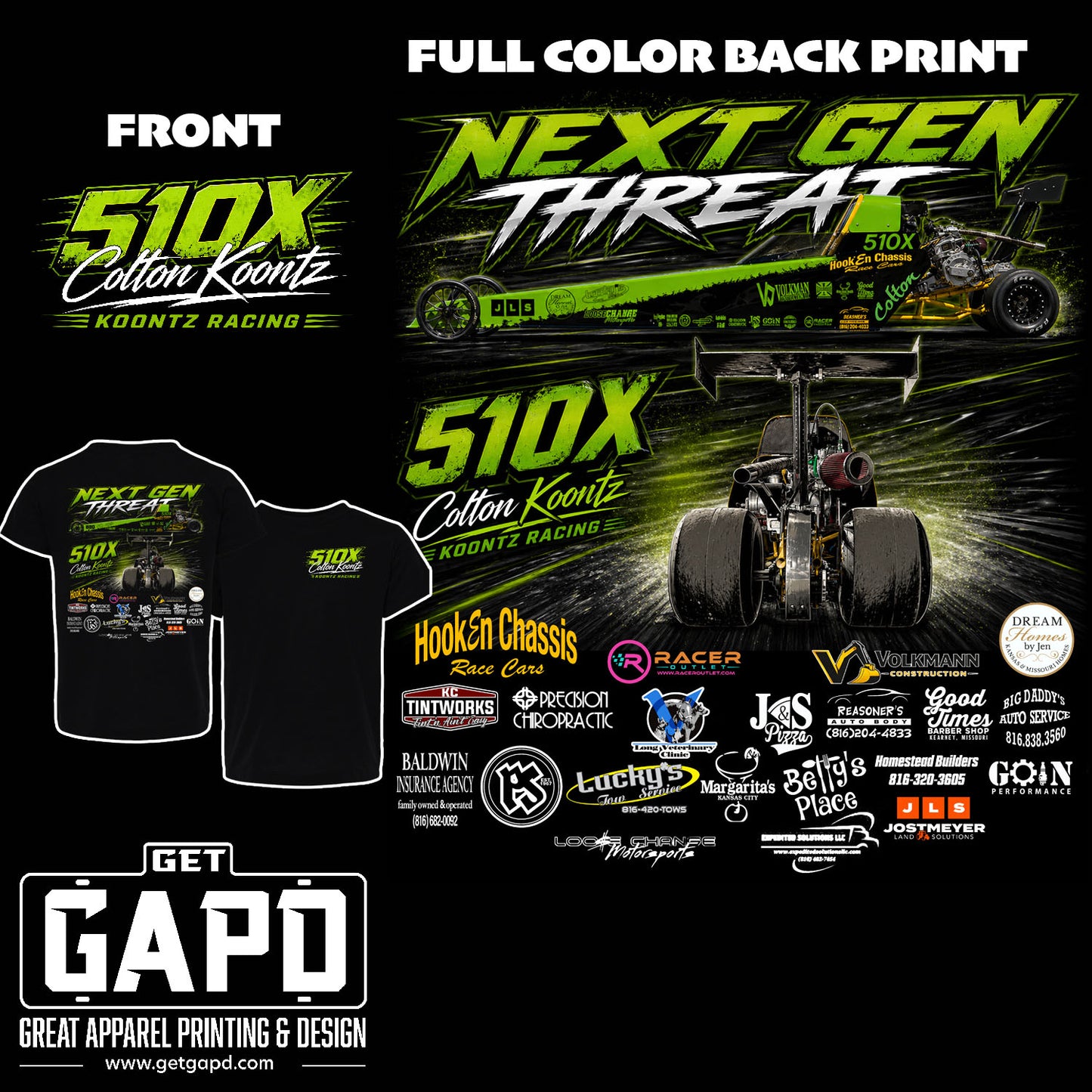 KOONTZ RACING NEXT GEN THREAT T-SHIRT
