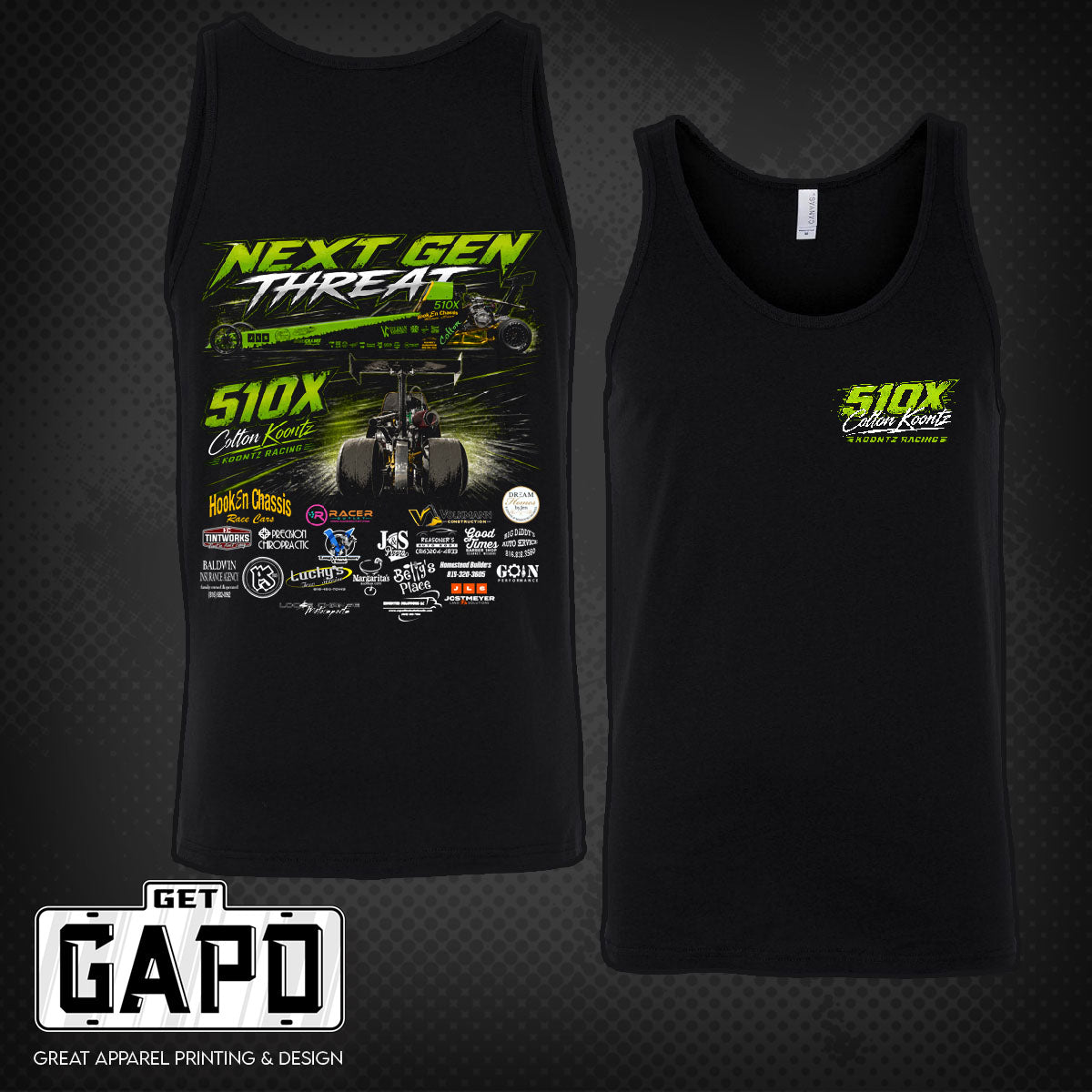 KOONTZ RACING NEXT GEN THREAT UNISEX TANK TOP