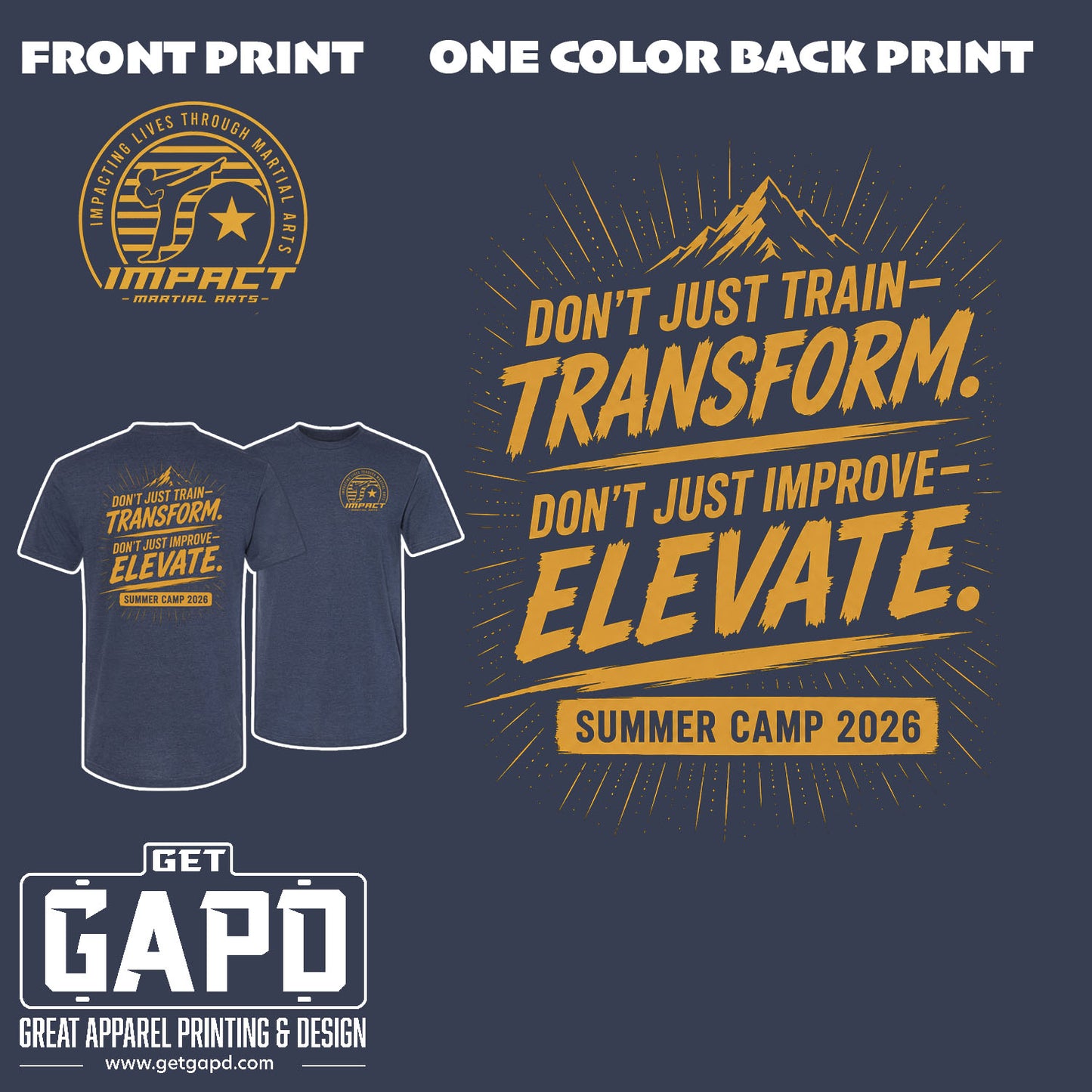 IMPACT 2026 SUMMER CAMP T-SHIRTS