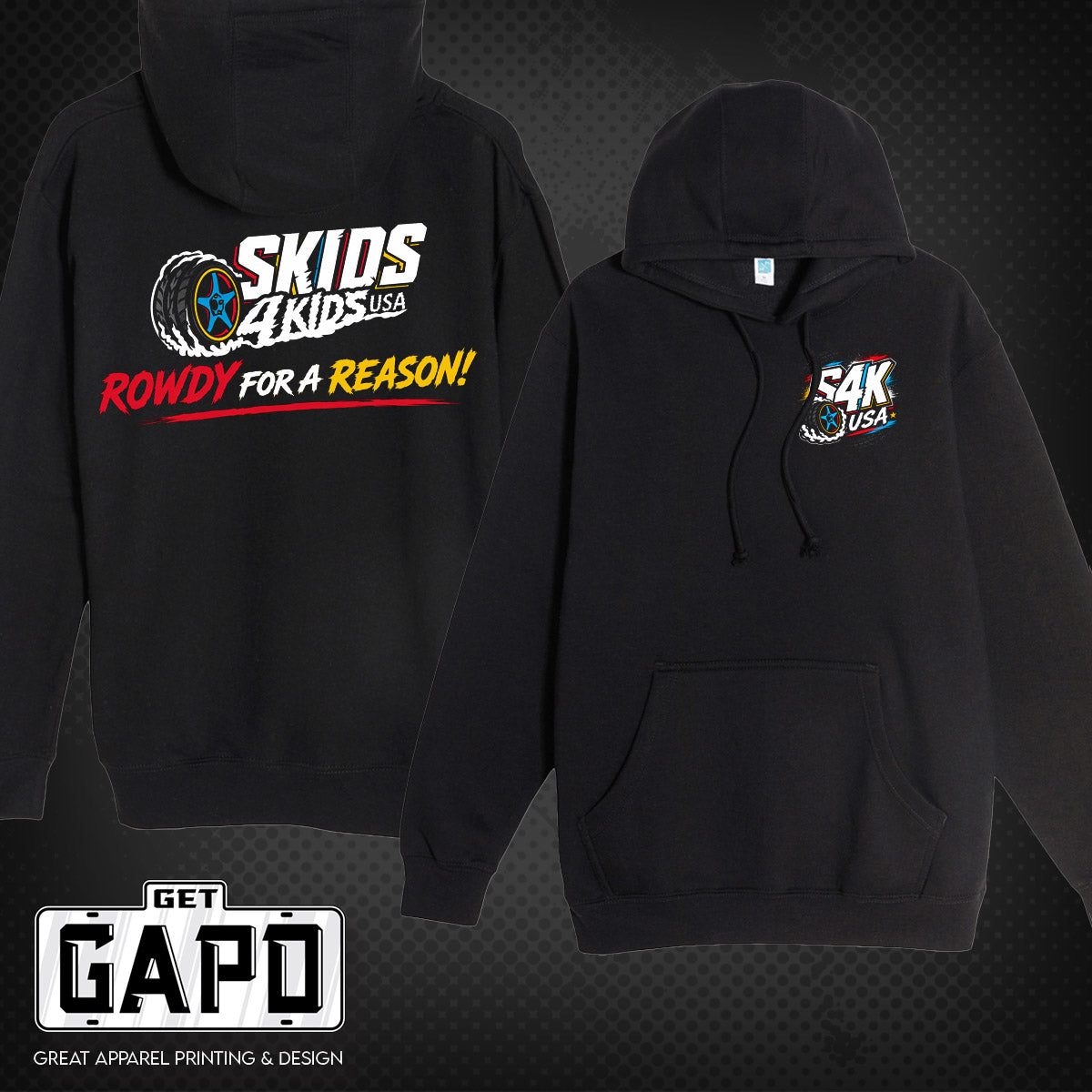 SKIDS 4 KIDS ROWDY FOR A REASON HOODIE