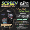 Screen Print 3 color front 5 color back 600 shirt Bundle with Art