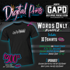 Digital Print Words Only Shirt Bundle with Art