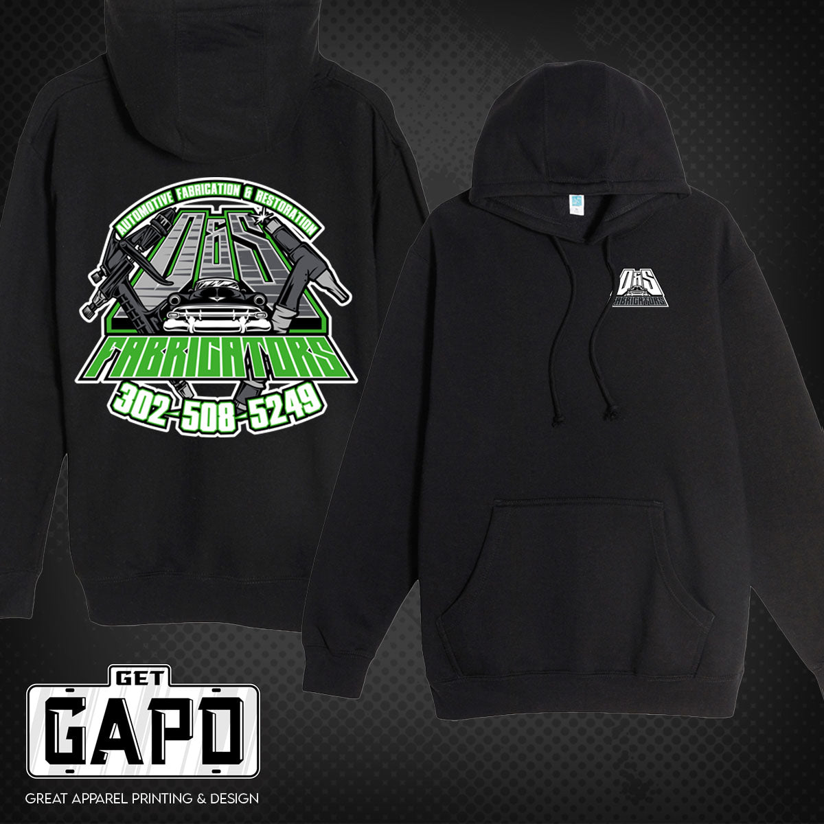 D&S Fabricators Green Hoodie