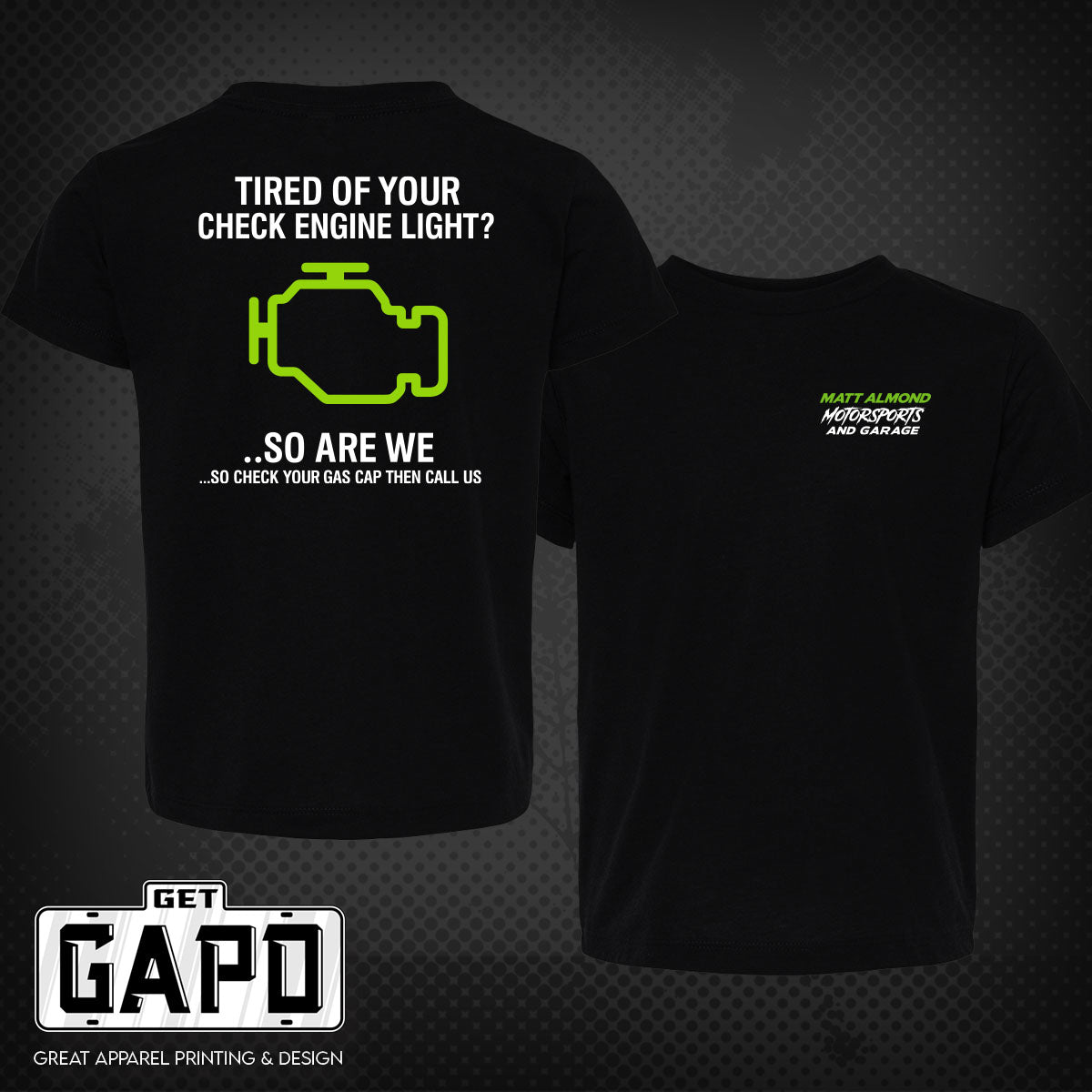 Matt Almond Motorsports & Garage T-Shirts