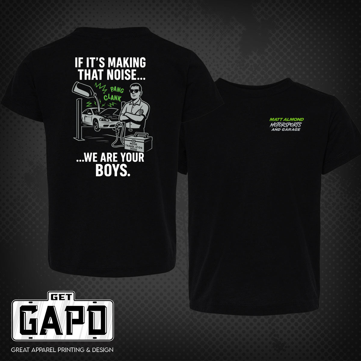Matt Almond Motorsports & Garage T-Shirts