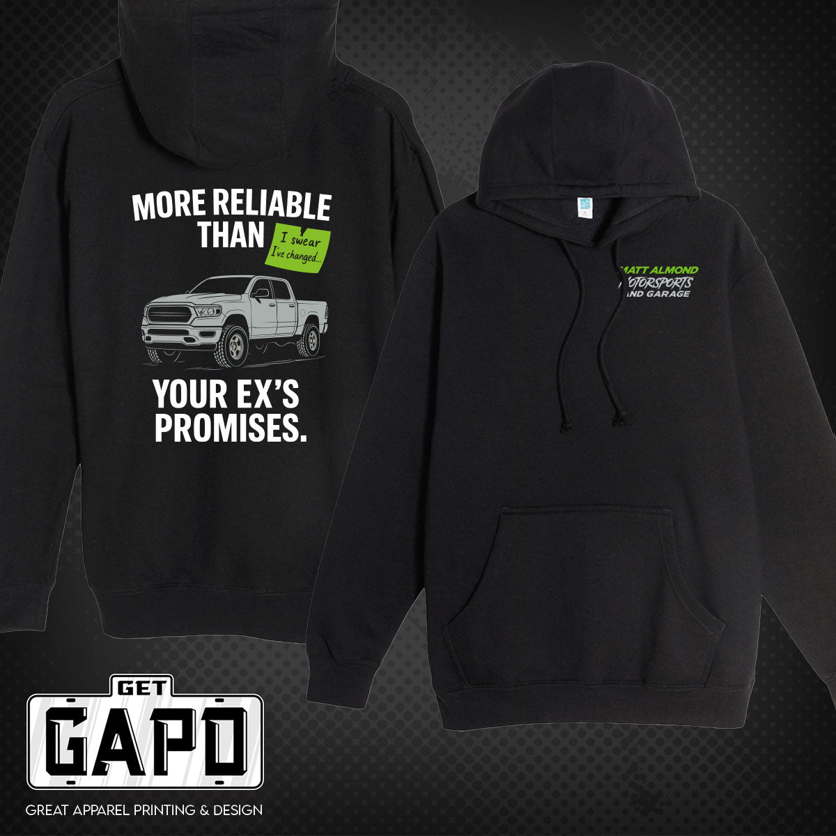 MATT ALMOND MOTORSPORTS HOODIES