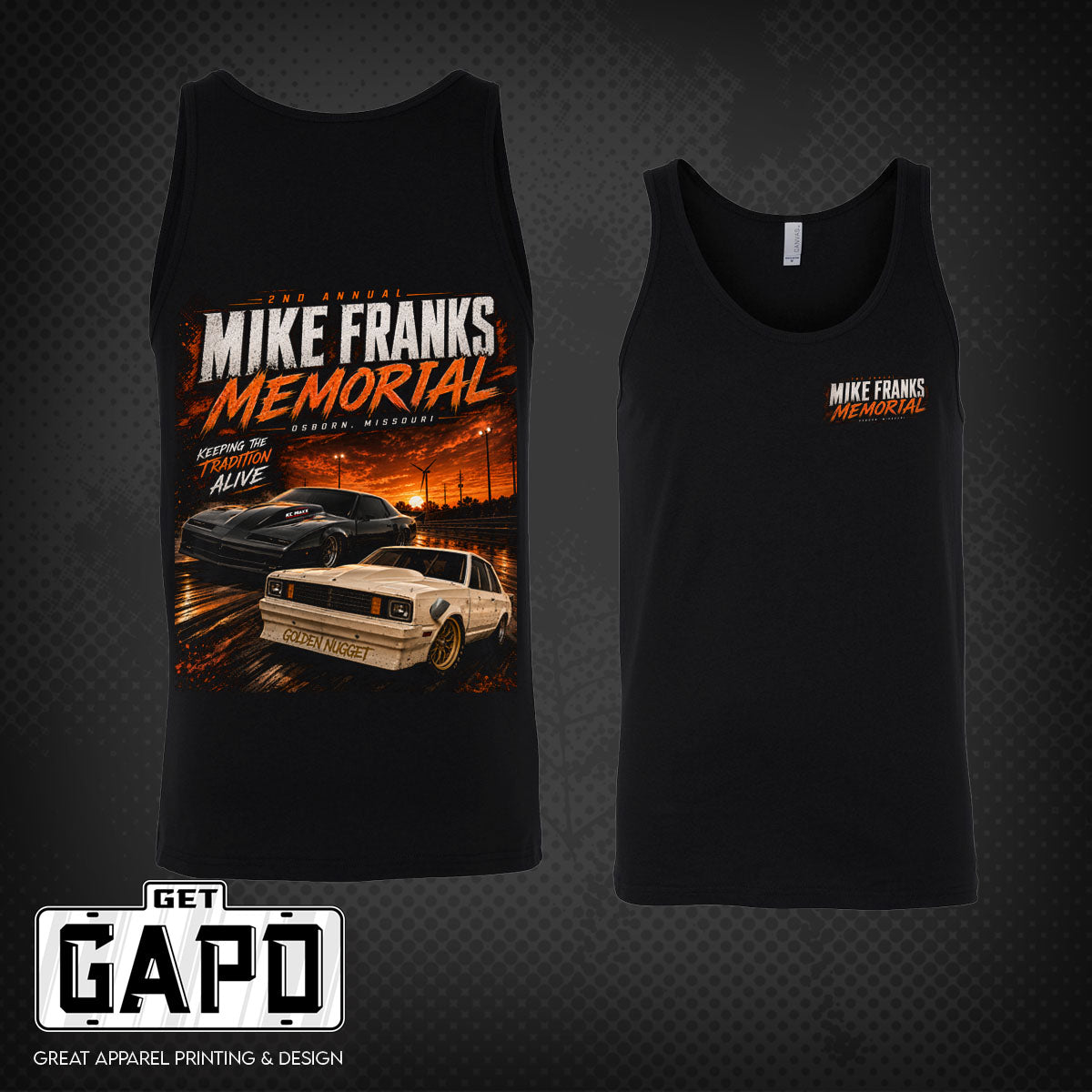 2ND ANNUAL MIKE FRANKS MEMORIAL UNISEX TANK TOP