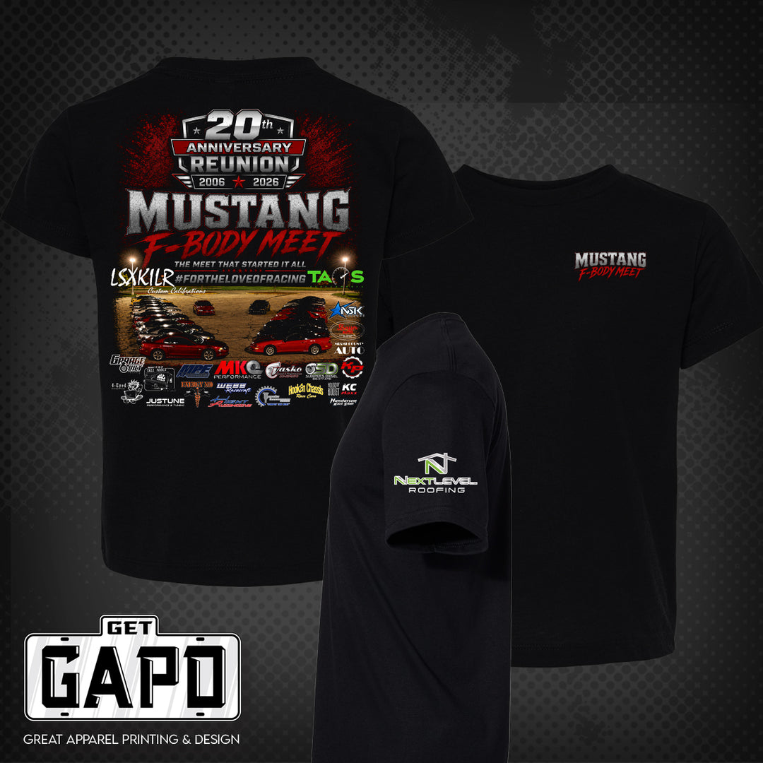 MUSTANG FBODY MEET 20 YEAR REUNION T-SHIRT