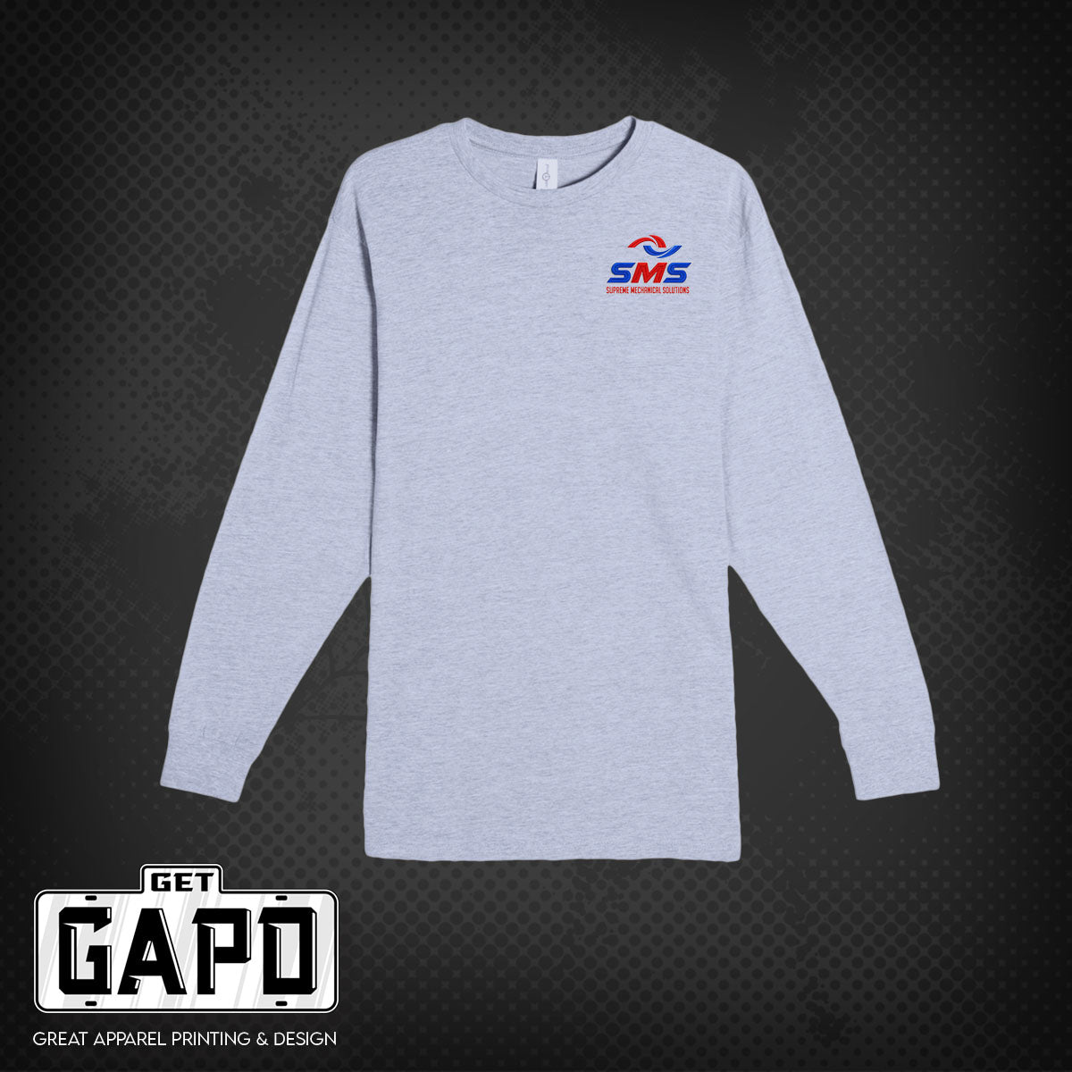 SMS EMBROIDERED LOGO LONG SLEEVE TEE