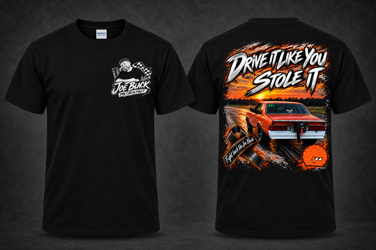 Joe Black Memorial Shirt front and back mockup